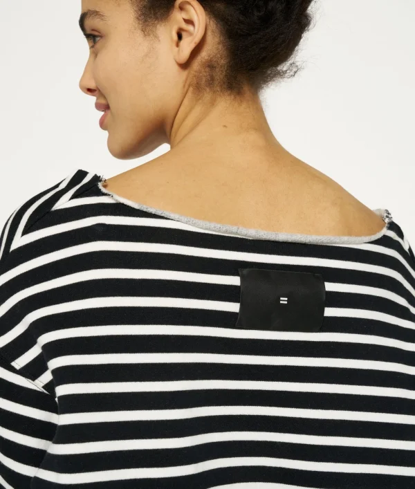 10DAYS Boat Neck Sweater Stripes