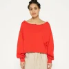 10DAYS Cropped Boat Neck Sweater