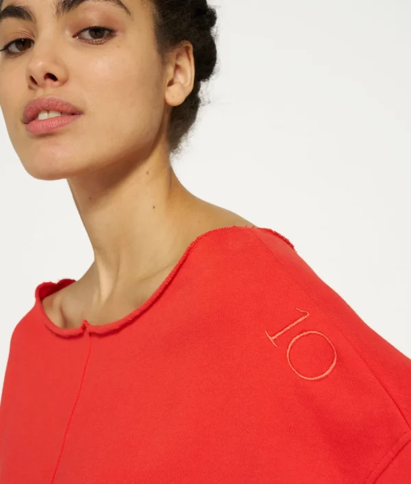 10DAYS Cropped Boat Neck Sweater
