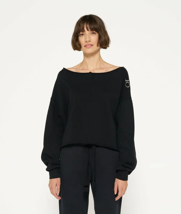 10DAYS Cropped Boat Neck Sweater