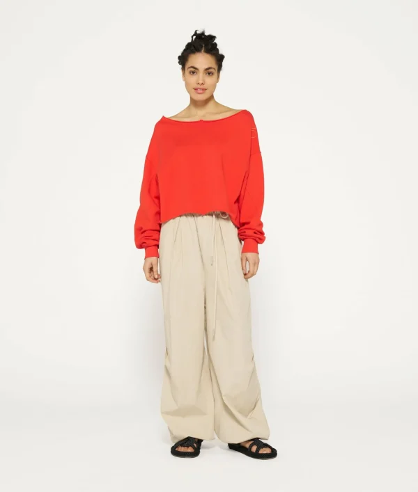 10DAYS Cropped Boat Neck Sweater