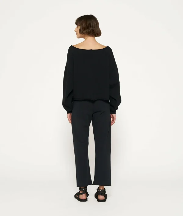10DAYS Cropped Boat Neck Sweater