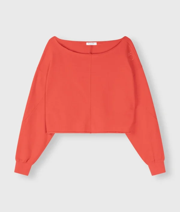 10DAYS Cropped Boat Neck Sweater
