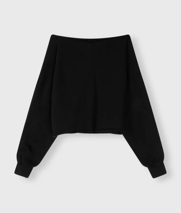 10DAYS Cropped Boat Neck Sweater