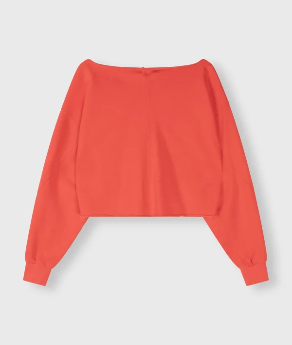 10DAYS Cropped Boat Neck Sweater