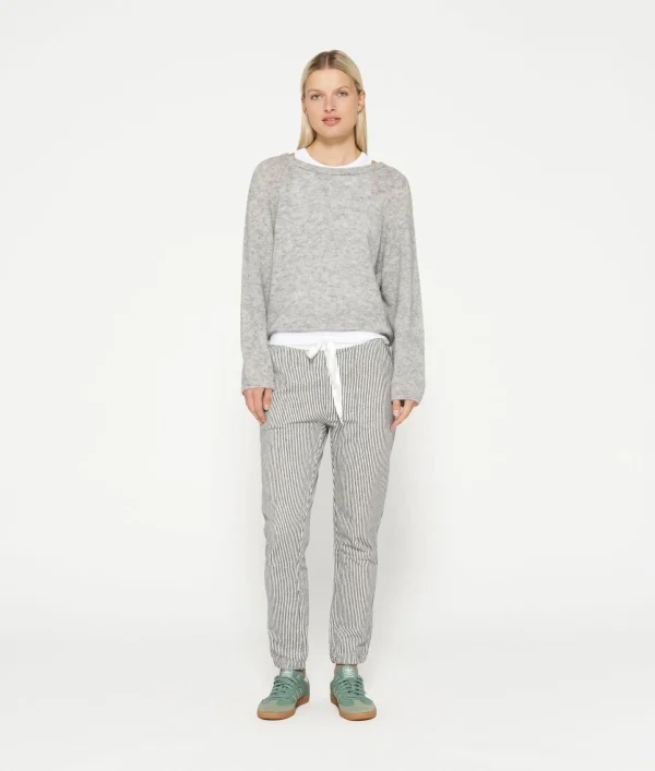 10DAYS Cropped Jogger Denim Stripe