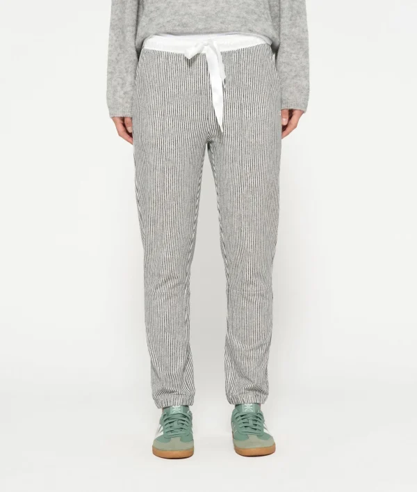 10DAYS Cropped Jogger Denim Stripe