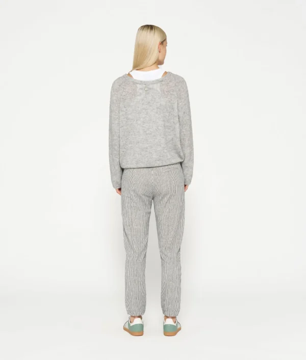 10DAYS Cropped Jogger Denim Stripe