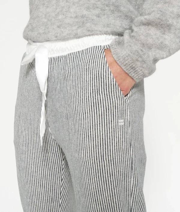 10DAYS Cropped Jogger Denim Stripe