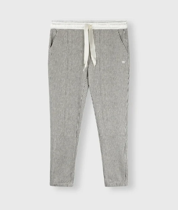 10DAYS Cropped Jogger Denim Stripe