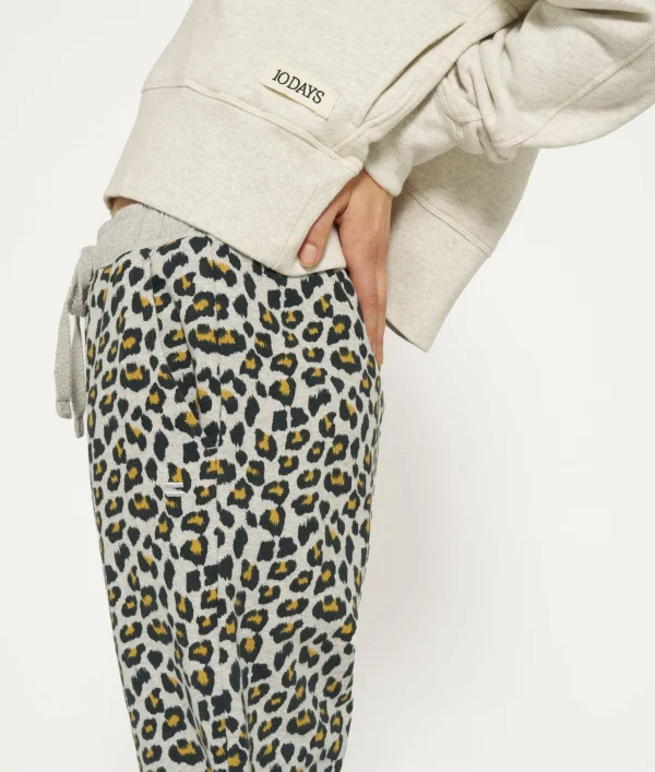 10DAYS Cropped Jogger Leopard