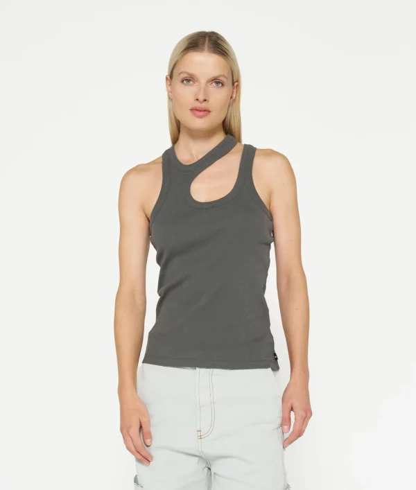 10DAYS Cut Out Tank Top Rib