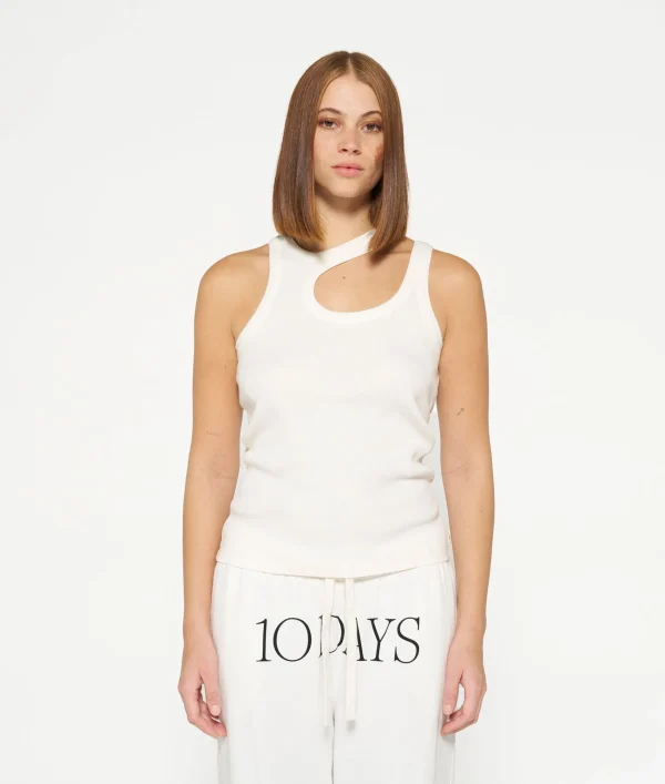 10DAYS Cut Out Tank Top Rib