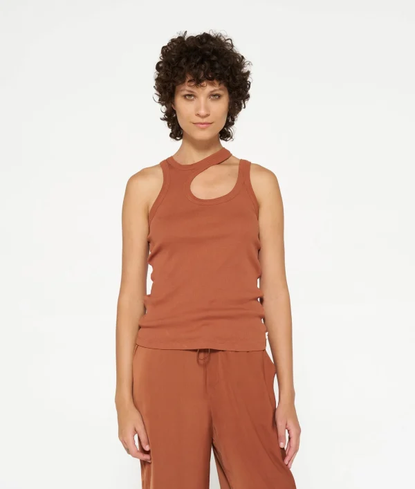10DAYS Cut Out Tank Top Rib