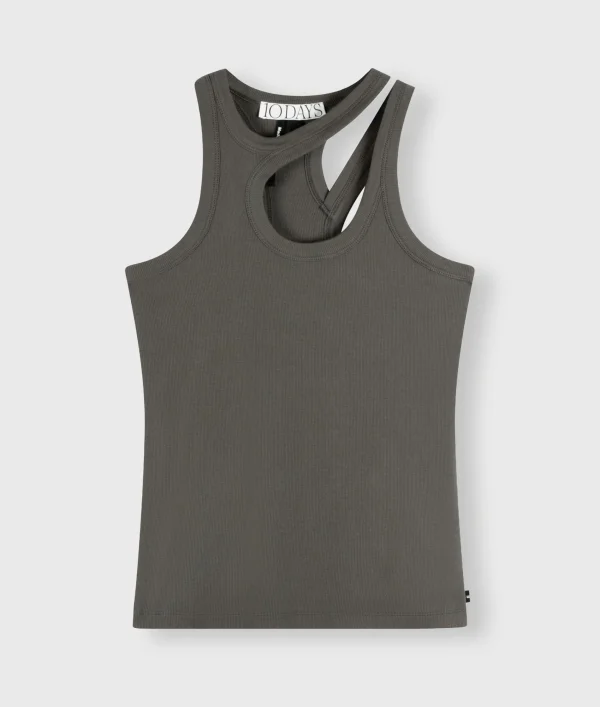 10DAYS Cut Out Tank Top Rib