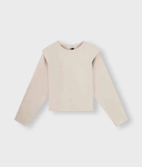 10DAYS Folded Shoulder Sweater