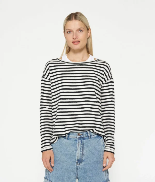 10DAYS Longsleeve Tee Linen Stripes