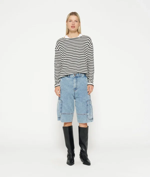 10DAYS Longsleeve Tee Linen Stripes