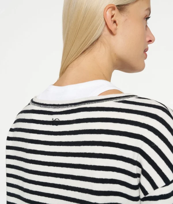 10DAYS Longsleeve Tee Linen Stripes