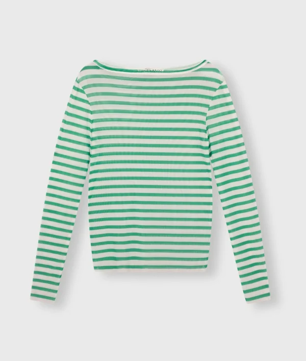 10DAYS Mesh Tee Stripe