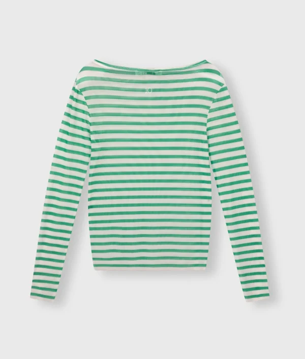 10DAYS Mesh Tee Stripe