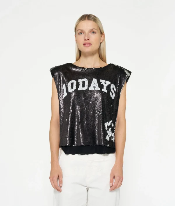 10DAYS Padded Top Sequins