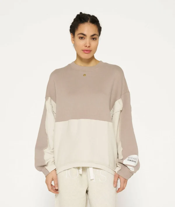 10DAYS Patchwork Fleece Sweater