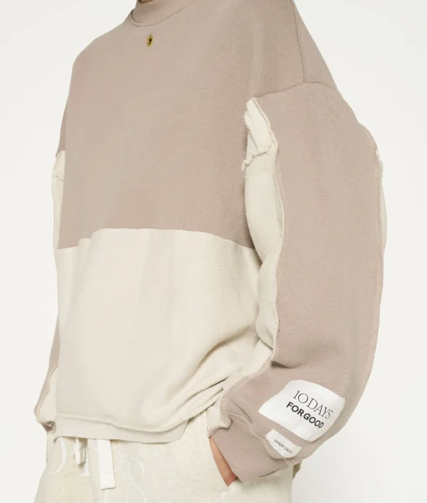 10DAYS Patchwork Fleece Sweater