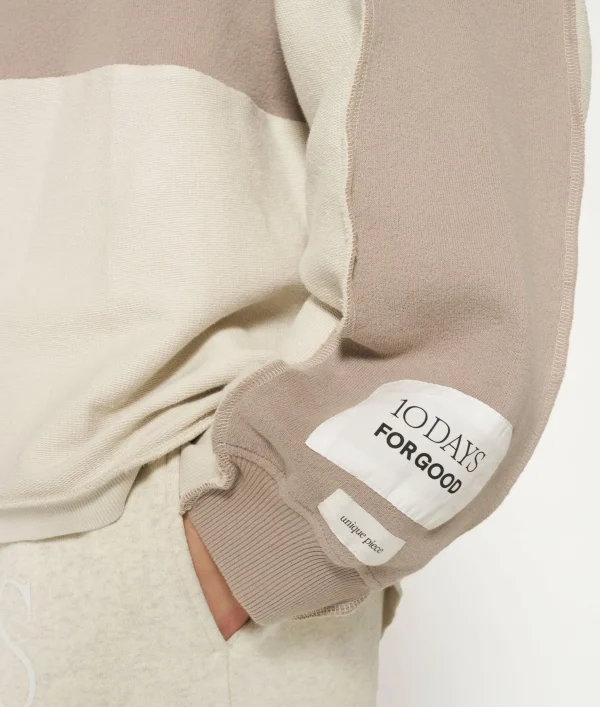 10DAYS Patchwork Fleece Sweater