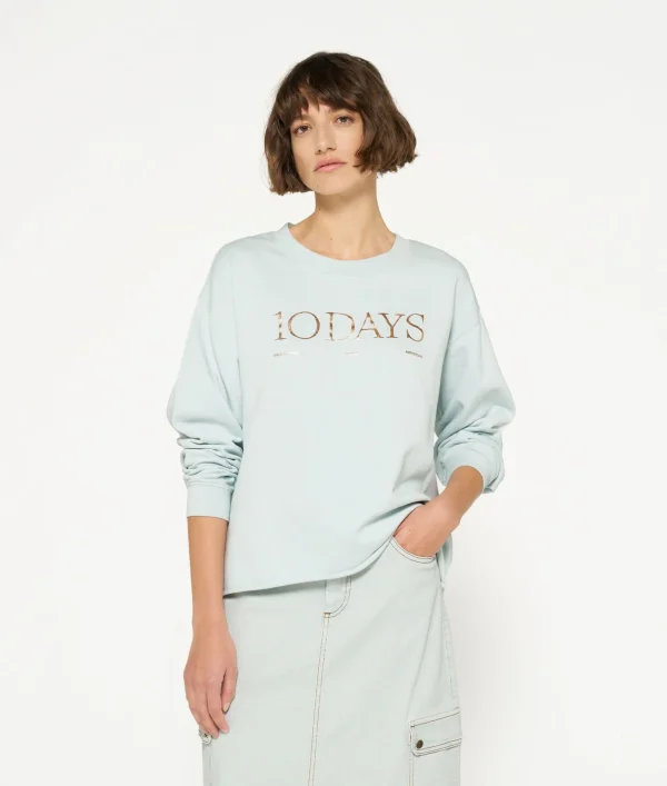 10DAYS Raw Edge Logo Sweater