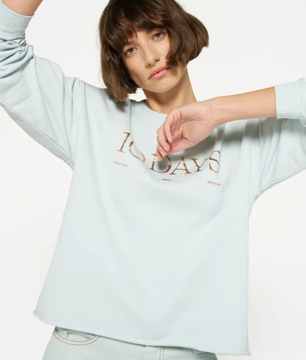 10DAYS Raw Edge Logo Sweater