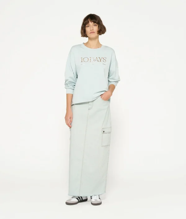 10DAYS Raw Edge Logo Sweater