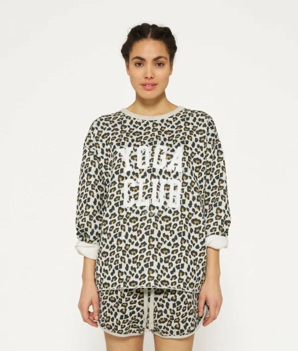10DAYS Raw Edge Statement Sweater Leopard