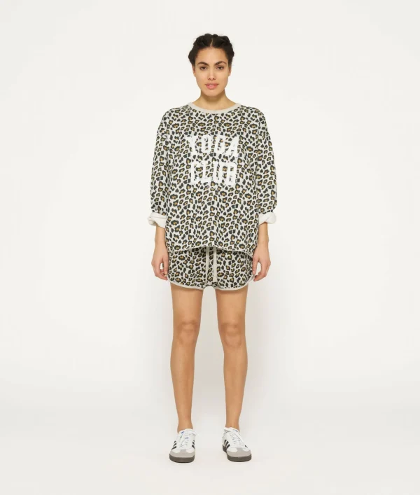 10DAYS Raw Edge Statement Sweater Leopard