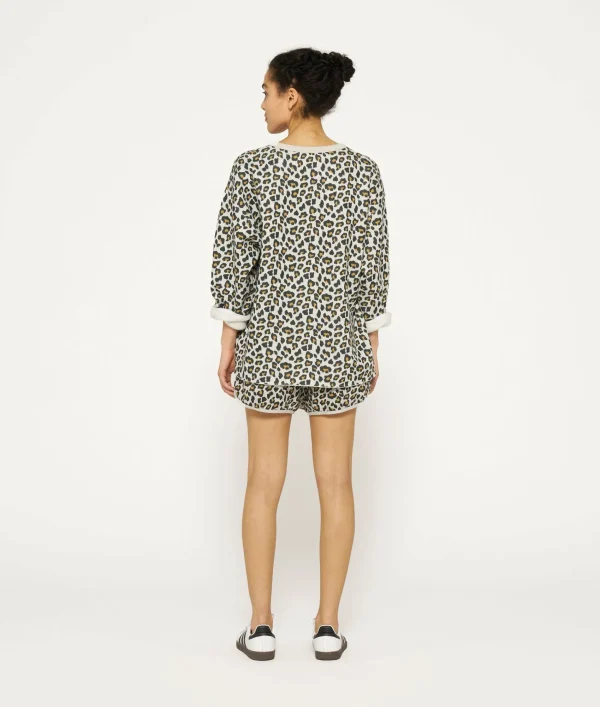10DAYS Raw Edge Statement Sweater Leopard