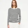 10DAYS Soft Boat Neck Top Stripes