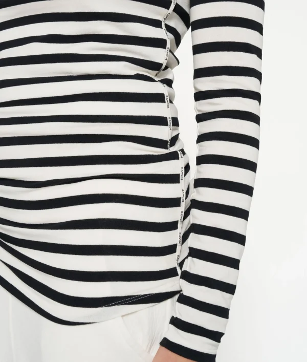 10DAYS Soft Boat Neck Top Stripes