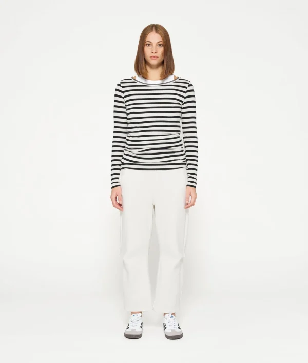 10DAYS Soft Boat Neck Top Stripes