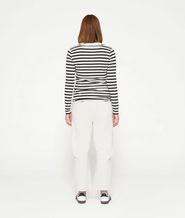10DAYS Soft Boat Neck Top Stripes