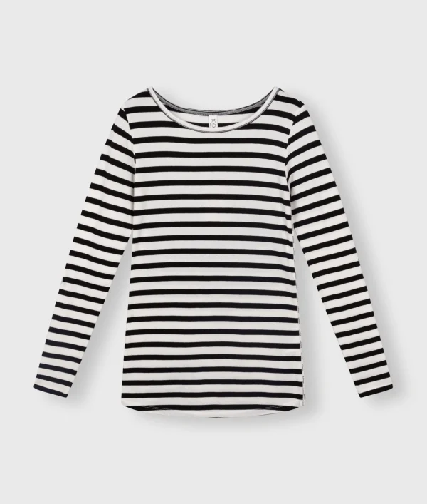 10DAYS Soft Boat Neck Top Stripes
