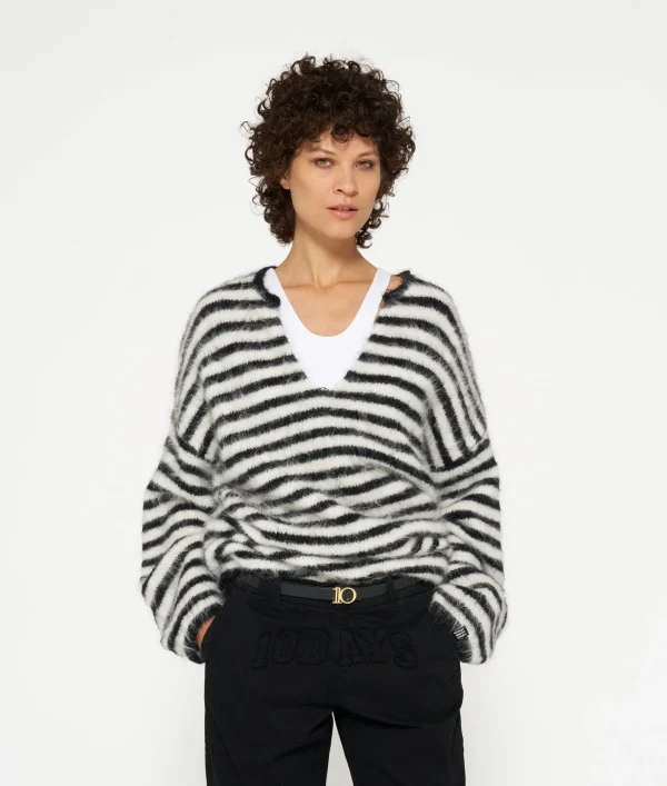 10DAYS Soft Oversized Sweater Stripes