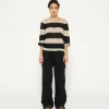 10DAYS Sweater Thin Knit Stripes