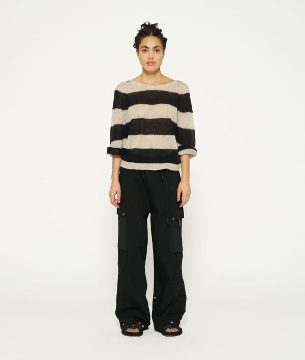 10DAYS Sweater Thin Knit Stripes