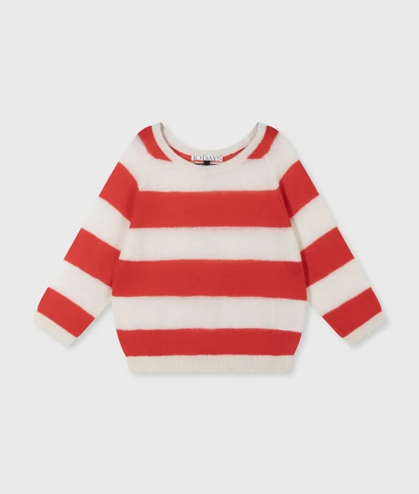 10DAYS Sweater Thin Knit Stripes