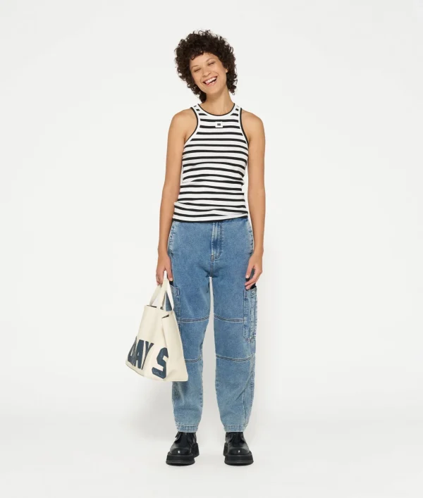 10DAYS Tank Top Rib Stripe