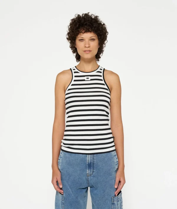 10DAYS Tank Top Rib Stripe