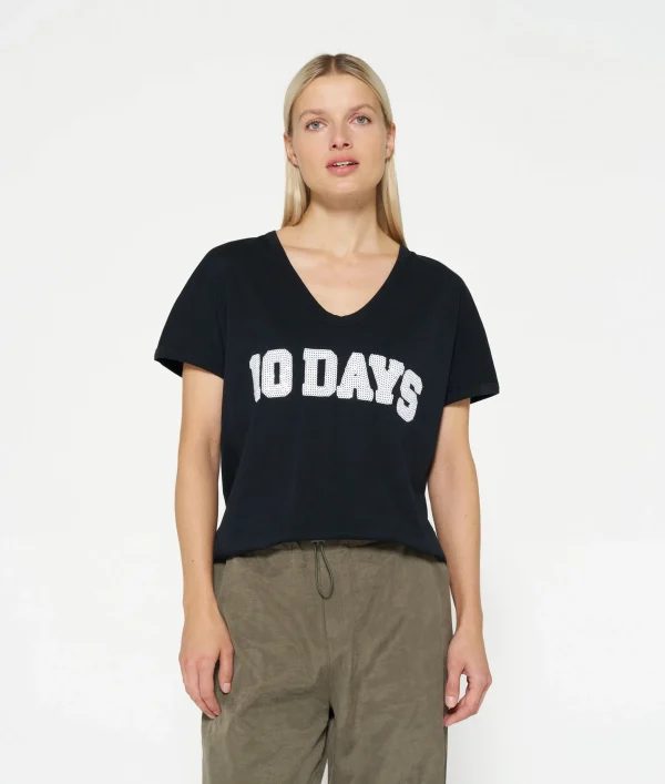 10DAYS Tee Sequins Logo