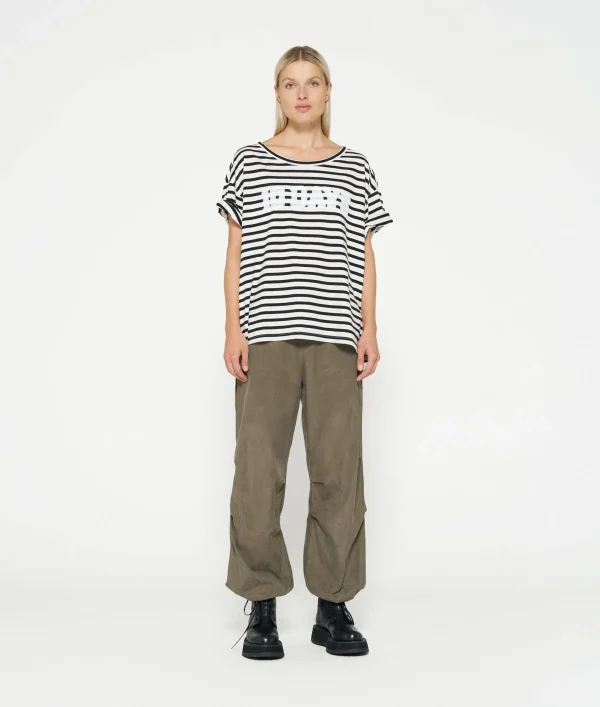 10DAYS Tee Stripe Sequins Logo