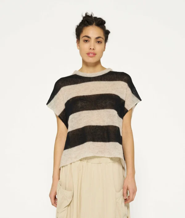 10DAYS Tee Thin Knit Stripes
