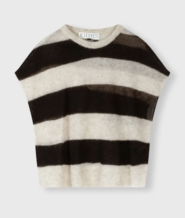 10DAYS Tee Thin Knit Stripes